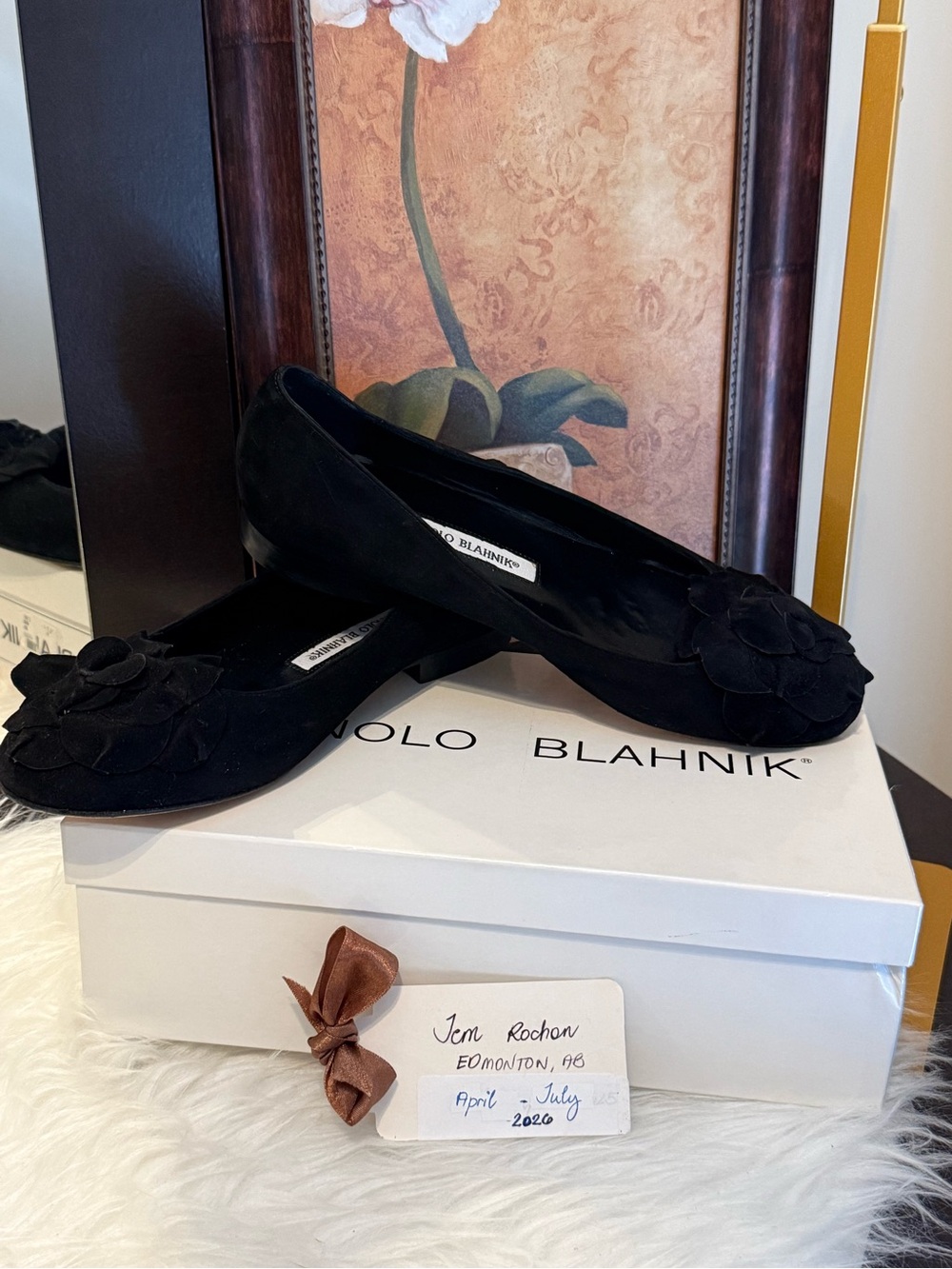 🌸Manolo Blahnik Black Gisella" Ballet Flats🌸